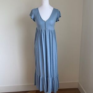 See You Monday Sky Blue Midi Dress